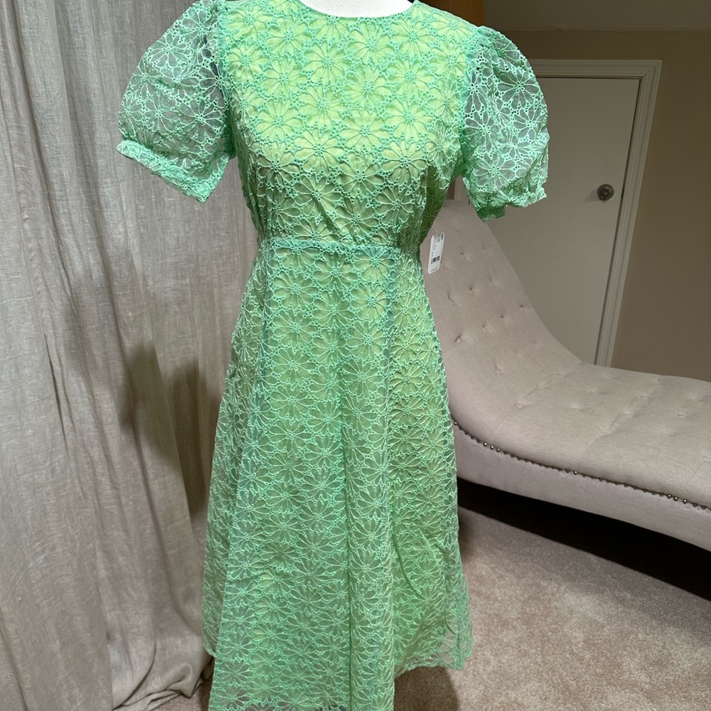 Mint Green Lace Anthropology Dress size S, NWT